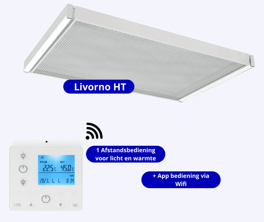 infrarood paneel met verlichting vh livorno 1200w
