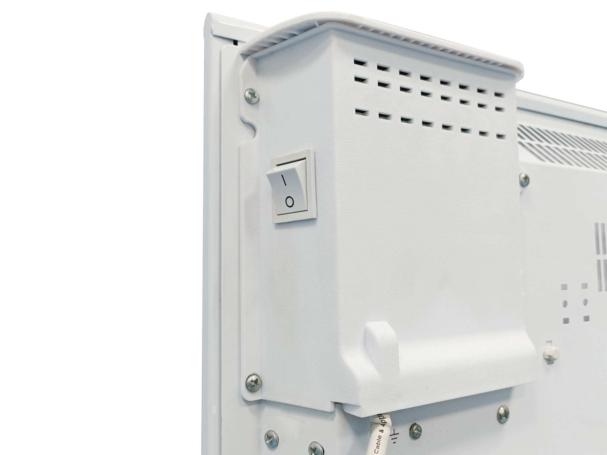 infraroodpaneel qh eco slim white met focus op aan uit knop